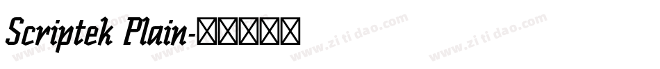 Scriptek Plain字体转换